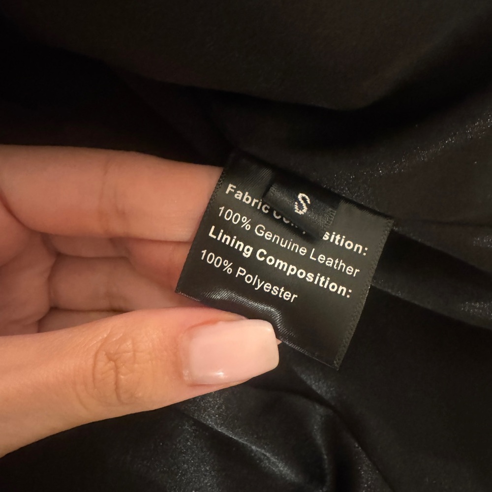 Oversized Leather Jacket - image 9